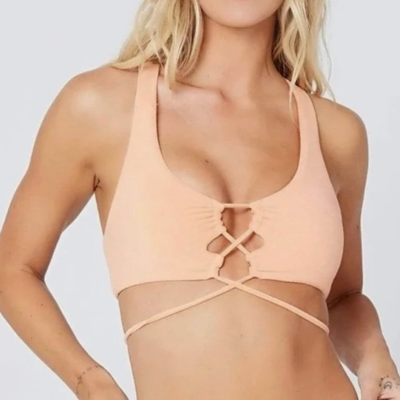 NWT L*Space Dax In Tangerine Bikini Top - Picture 2 of 11